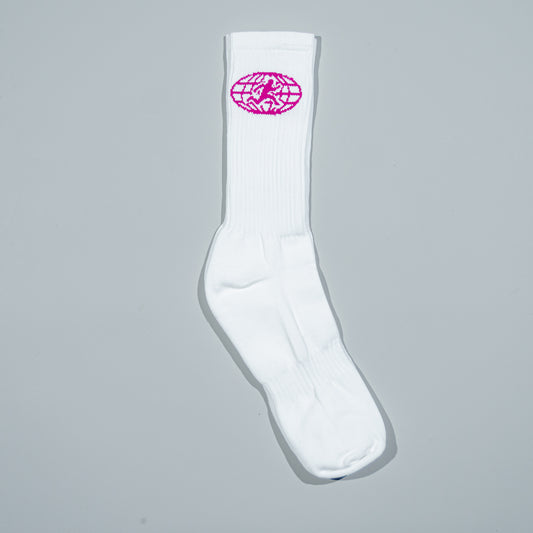 NO RSVP Cotton Globe Logo Socks