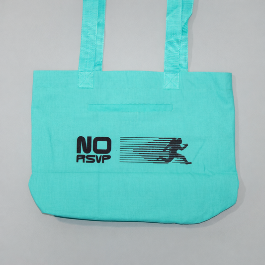 NO RSVP Graphic Tote Bag (Tiffany)