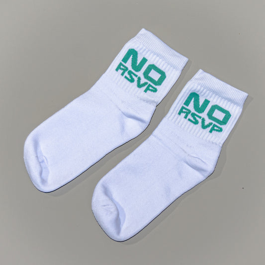 NO RSVP White Ankle Socks