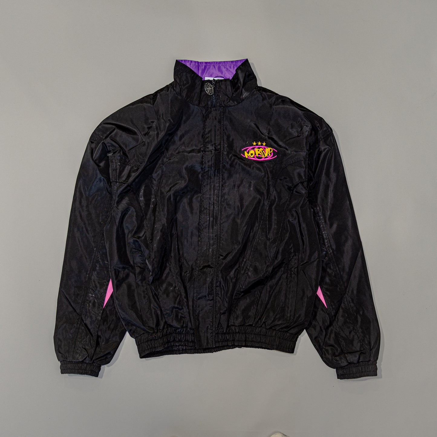 NO RSVP "Just Pull Up" Black Track Jacket
