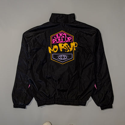 NO RSVP "Just Pull Up" Black Track Jacket