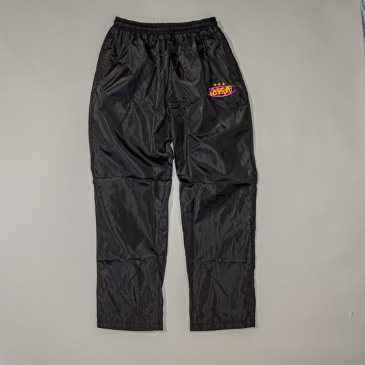 NO RSVP Black Track Pants (Color Logo)