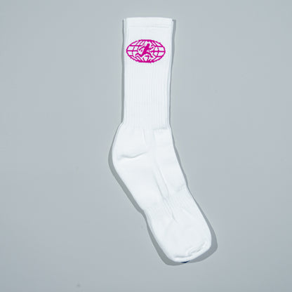 NO RSVP Cotton Globe Logo Socks