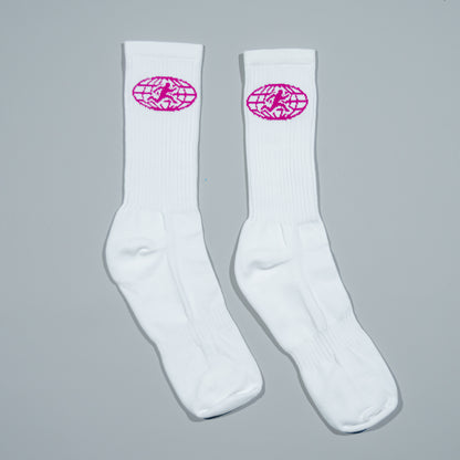 NO RSVP Cotton Globe Logo Socks